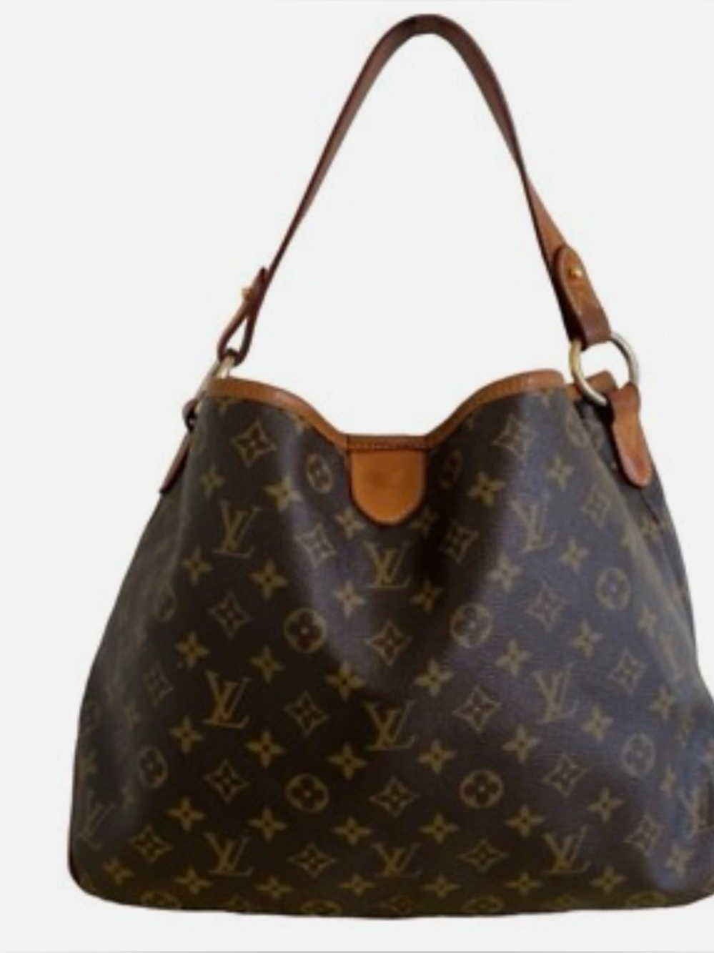 Louis Vuitton Brown Monogram Canvas with Tan Leather Trim